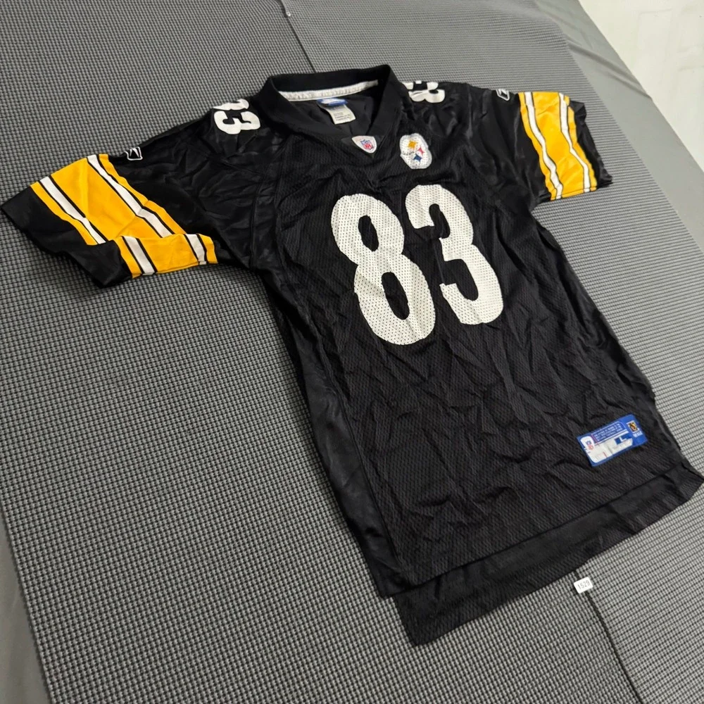 Reebok NFL Pittsburgh Steelers Heath Miller 83 Jersey Youth Large Black Gold